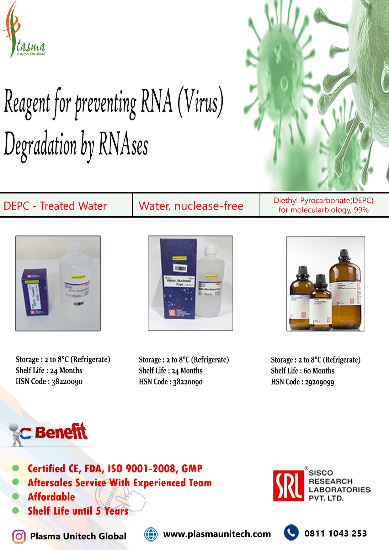 Reagent for Preventing RNA Virus Degradation by RNAses